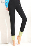 Winter Warm Women's Leggings Thicken Lambwool Fleece Woman Pants Casual Legging Trousers Up 10℃ Pantalon High
