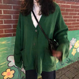 Sweaters Women Cardigan V-Neck Long Sleeve Fashion Loose Breathable Casual Knitting Female 7 Colors Autumn Comfortable