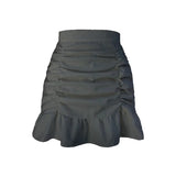 Mujer Moda 2021 High Waist Floral A-Line Skirts Women Summer Korean Sexy Short Kawaii Mini Skirt Woman