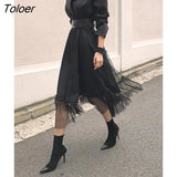 Korean Women Dress Chic Black Temperament Formal Vintage Casual Belt Slim Midi Party Club Prom Robe Femme Mujer