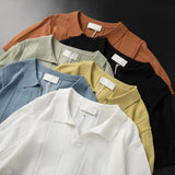 Fashion Knitted T-Shirt Men's Summer Niche Breathable Short-Sleeved POLO Shirt Korean Version Of Loose Half-Sleeved
