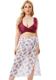 Printed Casual Strap High Waist Regular Plus Size Two Piece Skirt