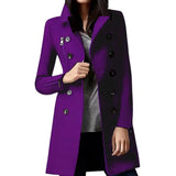And Winter New Japanese And Korean Burst Single Long Hair, The Female Coat Cuff Zipper Coat Double Buckle