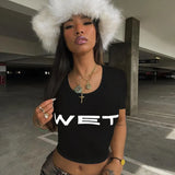 Short-Sleeved Print Thin Top 2025 Summer New Hottie Embilly T-Shirt