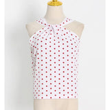 Sexy Solid Tank Tops For Women Halter Sleeveless Cut Out Korean Fashion Knitting Vests Female 2022 Clothing