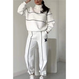 2025 New Trousers Letter Long-Sleeved Casual Sports Set Two