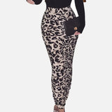 Print High Waist Women Bodycon Skirt Split Stretch Slim Sexy Tight Pencil Skirts Female 2021 Party Night Club Summer