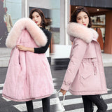 New Short Autumn Winter Coat Women Casual Fur Lining Women Parkas Hooded Winter Jacket Women Clothing Outwear