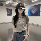 Of Arts And Arts Summer New Mahua Butterfly Embroidery Small Cicpic Design Sense Knitted Short Sleeve
