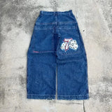 Baggy Jeans Y2K Original Hip-Hop Vintage Pattern Jeans Street Men Rest-Outfit