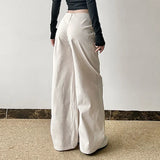 Cloth Forget Not Regular Cross Waist Design Loose Apparent Thin Leg Pants Teen Temperament Casual