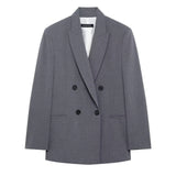 Homemade New Women's Classic With Padd Shoulders Double Buckle Blazer Suit Suit Suit