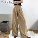 Casual Wide Leg Pants Female High Waist Trousers with Pockets Women Fashion New 2022 Spring Summer New Large