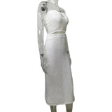 2025 New Knitted Women's Clothing Wrapped Breastless Sleeveless Little Breasted Hottie Bag Hip Skirt