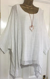 2022 Oversized Tunics Plus Size 5XL Batwing Sleeve Womens Blouses Loose Solid O Neck Shirt Women Asymmetric Tops