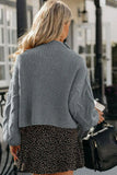 Dropped Shoulder Mock Neck