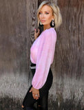 Fashion Tie Dyed V-Neck Long Sleeve