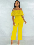 Modest Off-the-shoulder Sleeveless Solid Hollow Out Ankle Length Regular