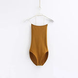 Casual U Cutout Backless Strap Cotton Bodysuit Femme Teddy Bodycon Rompers Womens Summer Jumpsuit Overalls Mujer