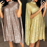 New Women's Ebay Small Collar Squint Dress