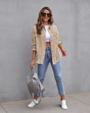 New Long-Haired Burrowed Denim Jacket Women Autumn Winter Long Sleeve Casual Collar