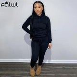 Streetwear 2 Two Piece Sets Womens Winter Outifits 2021 Sweatsuits For Women Long Sleeve Top Pants Skinny Matching
