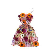 French Design Three-Dimensional Flower Net Embroidery To Recupers With A Sling A-Word Dress