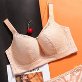 Plus Size Bras for Women Full Coverage Push Up Bra Sexy Lace Bralette C D E Cup Ladies Brassiere