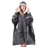 Sweatshirts Hoodie Woman Oversized Double Pockets Blanket with Sleeves Cozy Sherpa Winter Warm Fleece Giant TV