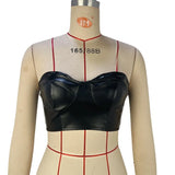 Toloer Batch Of New Solid Color Bright Face Skin Wrapped Chest Short Crop Women's Small Vest Woman-Outfit