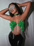 Toloer Type Sequins Slim Short Money Inside The Sling Type Anti-Light Black Small Vest