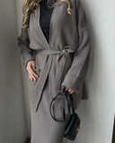 Autumn New Women's Pure Color Temperament With A Stylish Dress