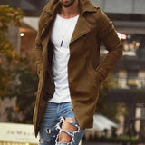 Winter Men Plaid Coat Single Breasted Casual Business Man Office Plus Size Checkered Jacket Men Coat Male Outwear