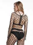 Black Seaside Fishnet 2 Piece