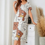 Pajamas Cartoon Printed Dress Dress Home Clothes