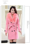 Autumn And Winter Large-Size Hairy Women's Coat Double Buckle Ebay Big Coat