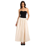 Summer New Fashion Thrombole-Width Sleeveless Dress Women's