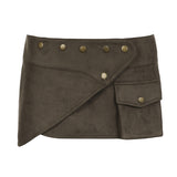 Cloth Forget The Wasteland West Skin Rivet One-Style Super Short Skirt Design Small Pocket Ass