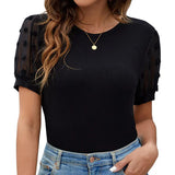 Women Elegant Clothes Crop Tops Summer 2023 T-shirts Kawaii Vintage Office Ladies Short Sleeve Tees Young Girls Streetwear-Outfit