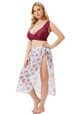 Printed Casual Strap High Waist Regular Plus Size Two Piece Skirt