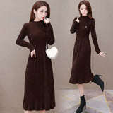 Lady Mink Cashmere Dress Long Women's Autumn Winter 2021 New Fashion Temperament Slim Waist Foreign Style Fur Skirt