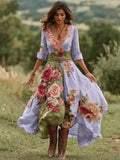 Shirt Dress Bohemian Holiday Dress Print