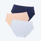 3 pcs/lot ! Seamless Panties Women Solid Sexy Underwear Mid Waist Briefs M to