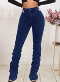 Blue High Waist Stack