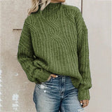 Toloer Lady High Collared Knitted Tops