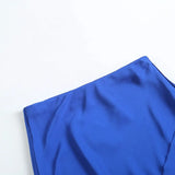 And Winter New Slim Version Satin Long Solid Color Half Skirt-Outfit