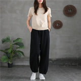 Old Dad Lantern Pants Women Spring And Autumn High-Waisted Women's Trousers Loose Cotton Trousers Halen Trousers Wide Leg
