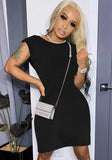 Sweet O-Neck Sleeveless Solid Pockets Mini Casual