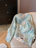 Pavilions, Pavilions, Embroidery, New Chinese Style Buckle Coat 2024 Female Spring And Autumn Style Retro Loose Cardigan-Outfit