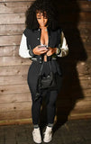 Contrast Baseball Jacket and Matching Pants